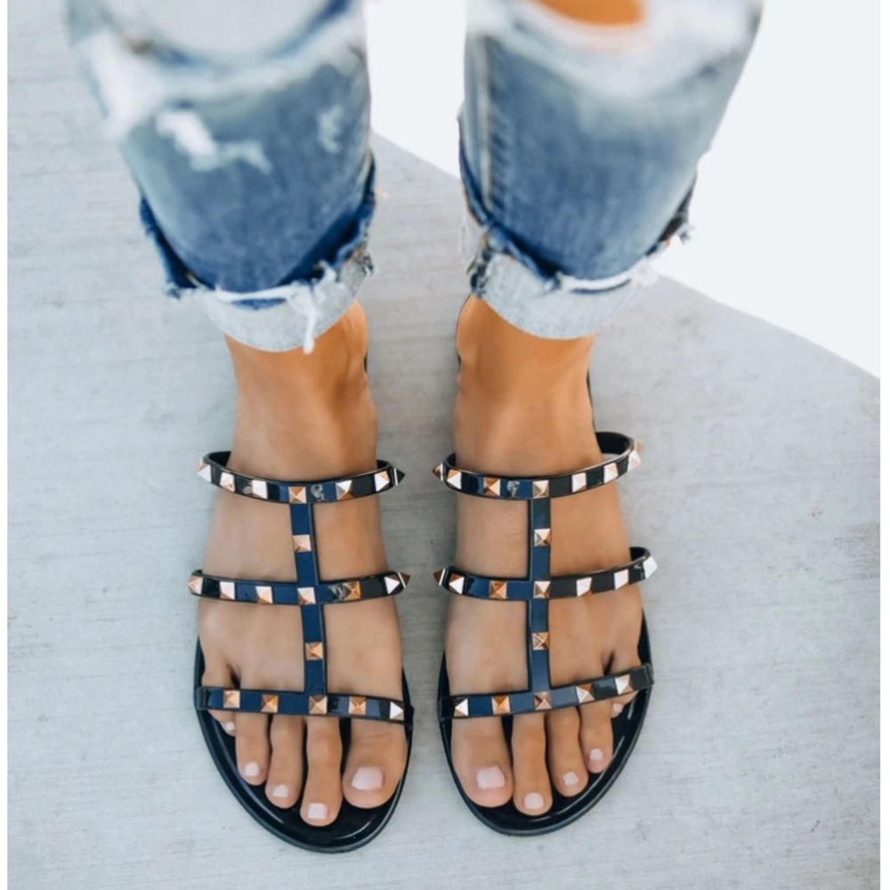 Gold studded sandal